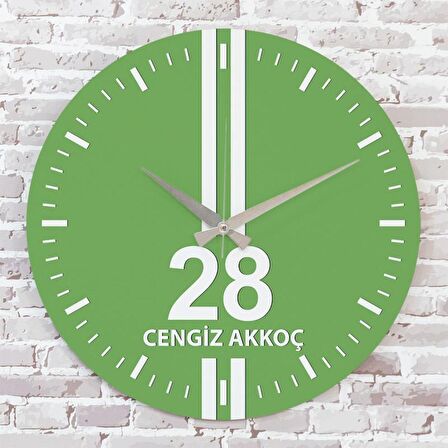 Yeşil & Beyaz Giresunlulara Hediye Saat 33cm  KA02-1574