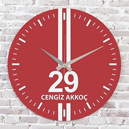 Kırmızı & Beyaz Gümüşhanelilere Hediye Saat 33cm  KA02-1575