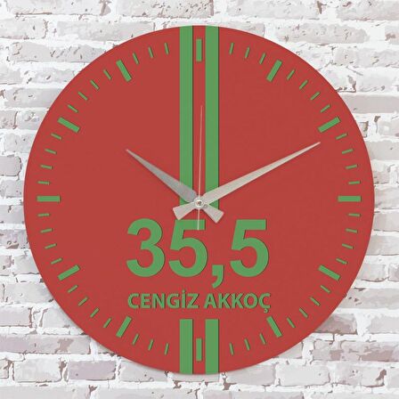 Kırmızı & Yeşil İzmirlilere Hediye Saat 33cm  KA02-1585