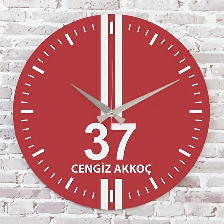 Kırmızı & Beyaz Kastamonululara Hediye Saat 33cm  KA02-1587