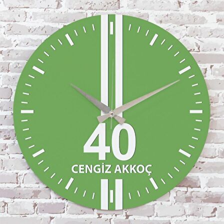 Yeşil & Beyaz Kırşehirlilere Hediye Saat 33cm  KA02-1590