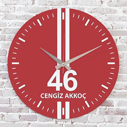 Kırmızı & Beyaz Kahramanmaraşlılara Hediye Saat 33cm  KA02-1597