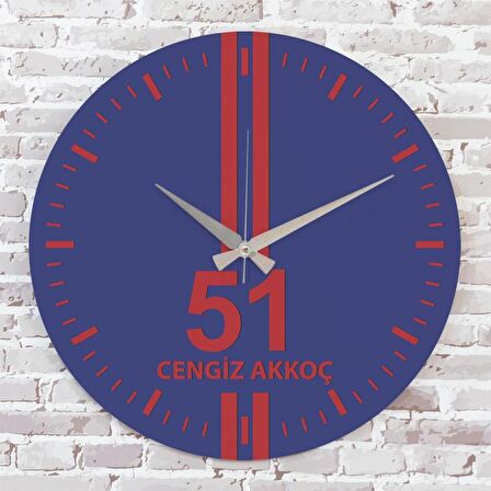 Kırmızı & Mavi Niğdelilere Hediye Saat 33cm  KA02-1602