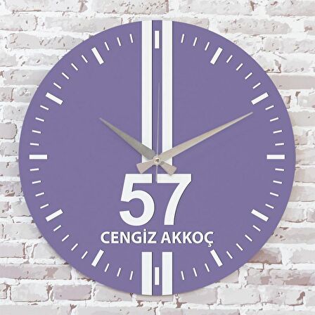 Mor & Beyaz Sinoplulara Hediye Saat 33cm  KA02-1608