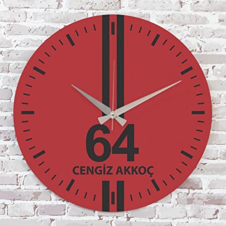 Kırmızı & Siyah Uşaklılara Hediye Saat 33cm  KA02-1615