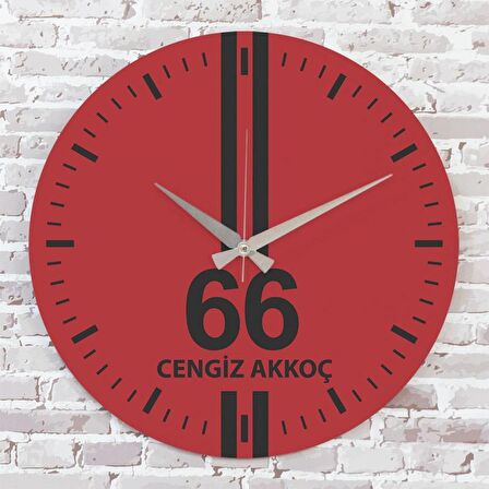 Kırmızı & Siyah Yozgatlılara Hediye Saat 33cm  KA02-1617