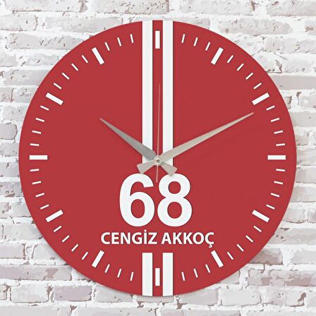 Kırmızı & Beyaz Aksaraylılara Hediye Saat 33cm  KA02-1619