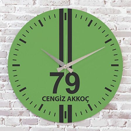 Yeşil & Siyah Kilislilere Hediye Saat 33cm  KA02-1630