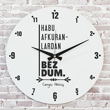 Karadenizliye Hediye Afkur Tasarımlı Saat 33cm  KA02-1635