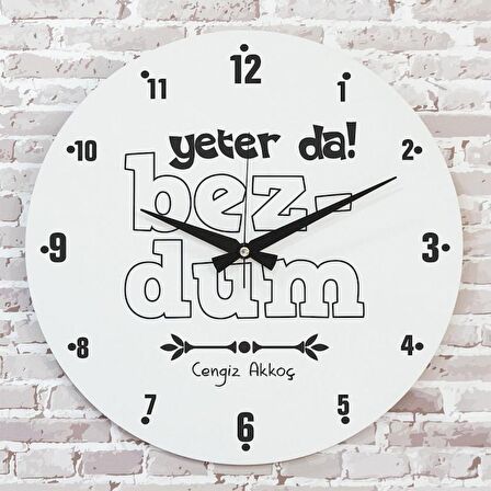 Karadenizliye Hediye Bezdum Tasarımlı Saat 33cm  KA02-1639