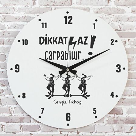 Karadenizliye Hediye Dikkat Laz Tasarımlı Saat 33cm  KA02-1642