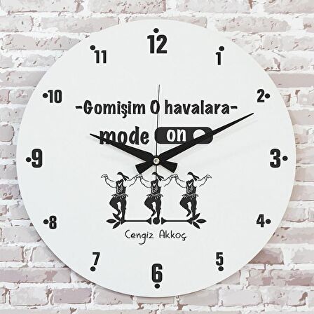 Karadenizliye Hediye Gomişim O Havalara Tasarımlı Saat 33cm  KA02-1652