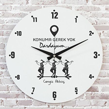 Karadenizliye Hediye Dardayum Tasarımlı Saat 33cm  KA02-1662