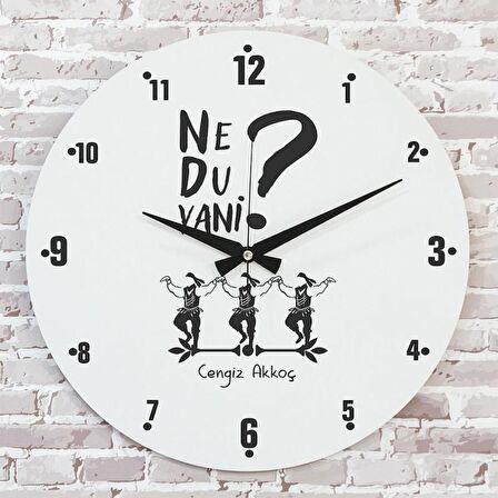 Karadenizliye Hediye Ne Du Yani Tasarımlı Saat 33cm  KA02-1664
