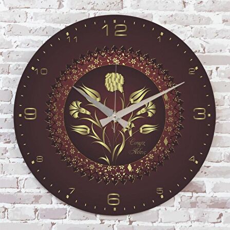 Kişiye Özel Çini Desenli Hediye Saat 33cm  KA02-1681