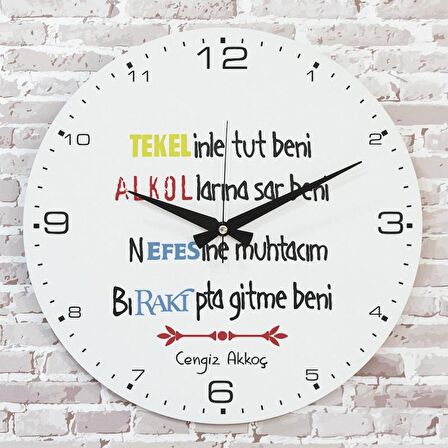 Kişiye Özel Kişiye Özel Tekelinle Tut Beni Hediye Saat 33cm  KA02-1699