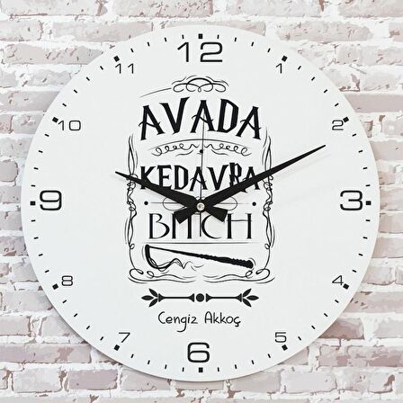 Kişiye Özel Avada Kedavra Tasarımlı Hediye Saat 33cm  KA02-1703
