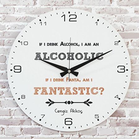 Kişiye Özel Fantastic Tasarımlı Hediye Saat 33cm  KA02-1731