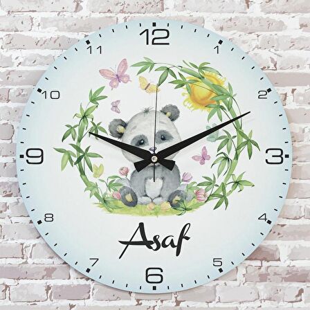 Kişiye Özel Çocuk Odası Hediyesi Ahşap Saat 33cm  KA02-1780