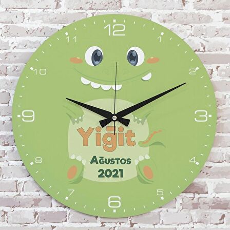 Kişiye Özel Çocuk Odası Hediyesi Ahşap Saat 33cm  KA02-1842