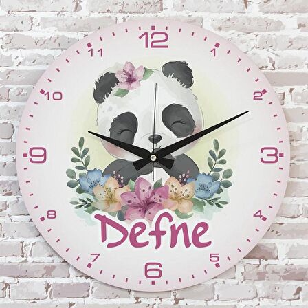 Kişiye Özel Çocuk Odası Hediyesi Ahşap Saat 33cm  KA02-1881