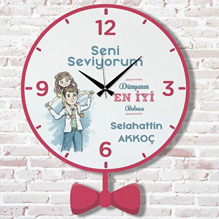 Babalar Günü Hediyesi Sallanan Sarkaçlı Saat KA07-1037