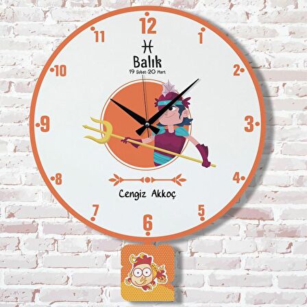 Balık Burcuna Hediye Sallanan Sarkaçlı Saat KA07-1042