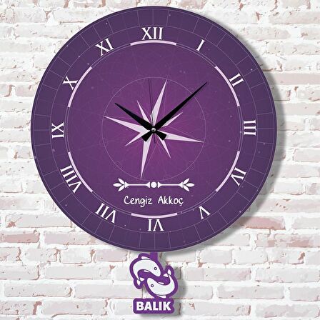 Balık Burcuna Hediye Sallanan Sarkaçlı Saat KA07-1043