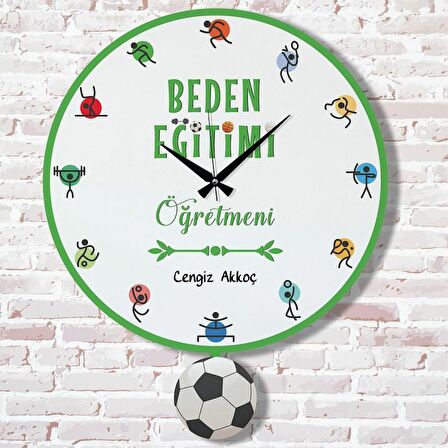 Beden Eğitimi Öğretmenine Hediye Sallanan Sarkaçlı Saat KA07-1052