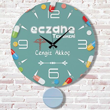 Eczane Teknikerine Hediye Sallanan Sarkaçlı Saat KA07-1102