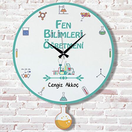 Fen Bilimleri Öğretmenine Hediye Sallanan Sarkaçlı Saat KA07-1123