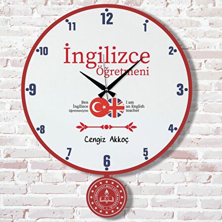 İngilizce Öğretmenine Hediye Sallanan Sarkaçlı Saat KA07-1178