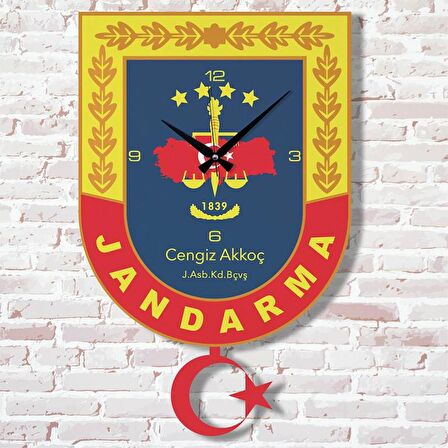 Jandarma Astsubaya Hediye Sallanan Sarkaçlı Saat KA07-1193