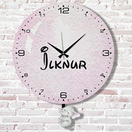 Kişiye Özel Çocuk Odası Hediye Sallanan Sarkaçlı Saat KA07-1376