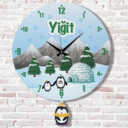 Kişiye Özel Çocuk Odası Hediye Sallanan Sarkaçlı Saat KA07-1427