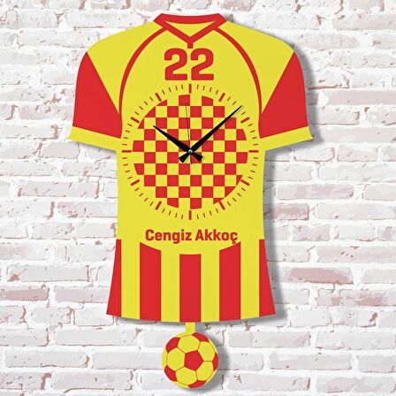 Kişiye Özel Edirnelilere Hediye Sallanan Sarı & Siyah Sarkaçlı Saat KA07-1452