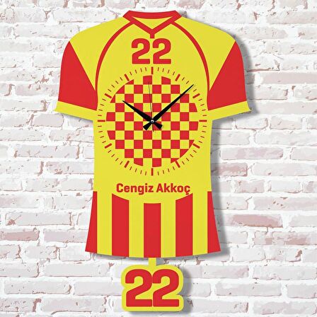 Kişiye Özel Edirnelilere Hediye Sallanan Sarı & Siyah Sarkaçlı Saat KA07-1453