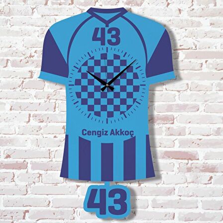 Kişiye Özel Kütahyalılara Hediye Sallanan Sarı & Siyah Sarkaçlı Saat KA07-1555