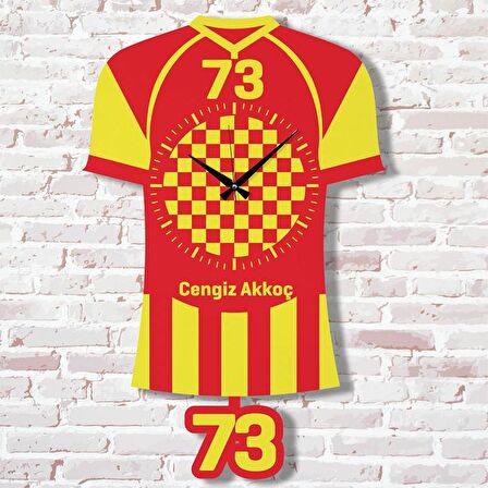 Kişiye Özel Şırnaklılara Hediye Sallanan Sarı & Siyah Sarkaçlı Saat KA07-1637
