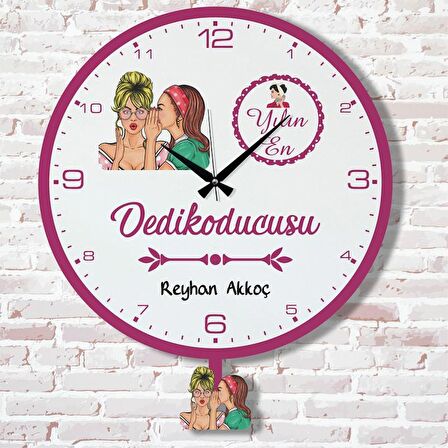 Kişiye Özel Yılın En Dedikoducusuna Hediye Sallanan Sarkaçlı Saat KA07-1664
