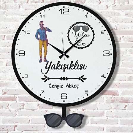 Kişiye Özel Yılın Yakışıklısına Hediye Sallanan Sarkaçlı Saat KA07-1672