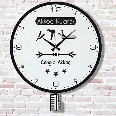 Kuaföre Hediye Sallanan Sarkaçlı Saat KA07-1682
