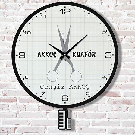 Kuaföre Hediye Sallanan Sarkaçlı Saat KA07-1684