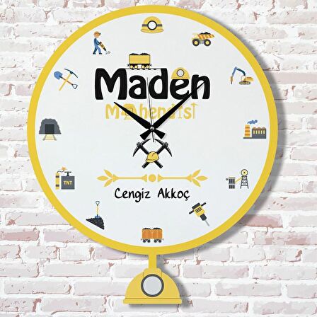 Maden Mühendisine Hediye Sallanan Sarkaçlı Saat KA07-1691
