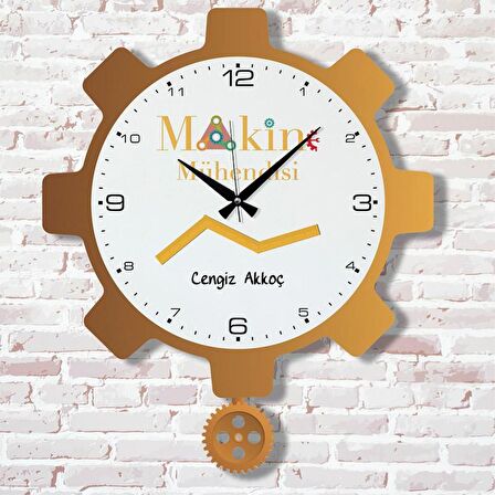 Makina Mühendisine Hediye Sallanan Sarkaçlı Saat KA07-1695