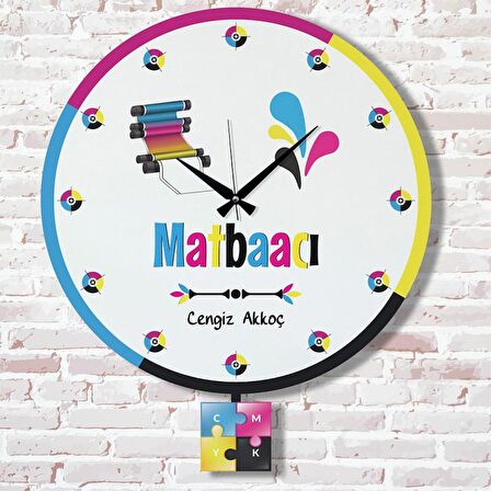 Matbaacıya Hediye Sallanan Sarkaçlı Saat KA07-1700