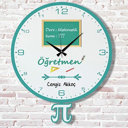 Matematik Öğretmenine Hediye Sallanan Sarkaçlı Saat KA07-1702