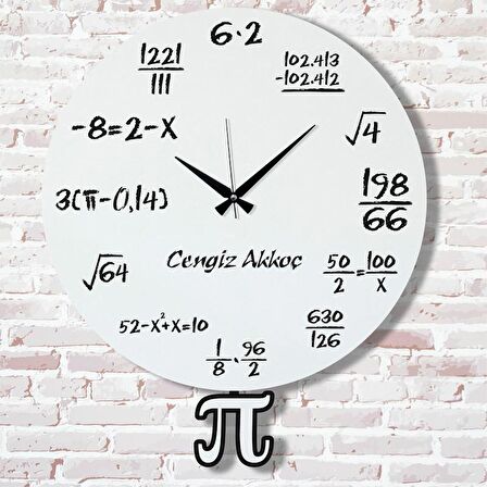 Matematik Öğretmenine Hediye Sallanan Sarkaçlı Saat KA07-1707