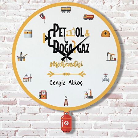 Petrol & Doğalgaz Mühendisine Hediye Sallanan Sarkaçlı Saat KA07-1749