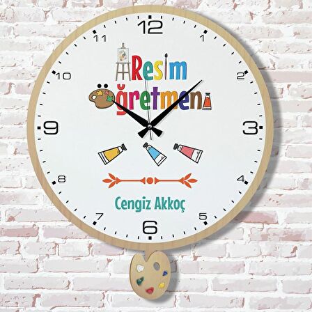 Resim Öğretmenine Hediye Sallanan Sarkaçlı Saat KA07-1766